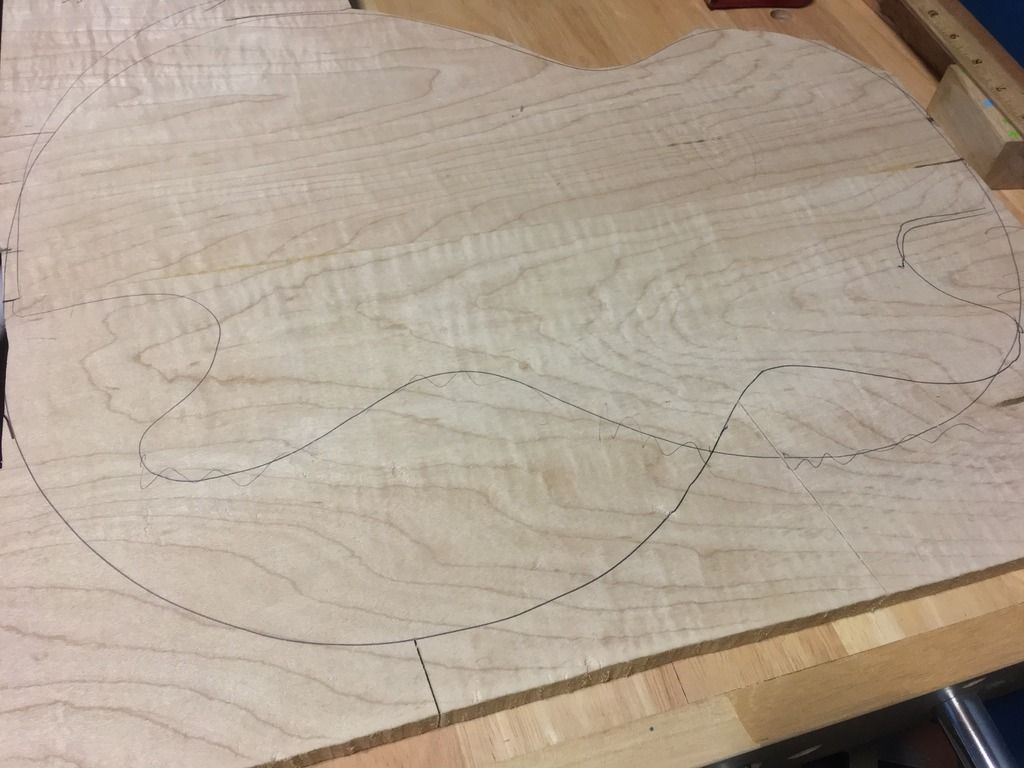 Bandsaw Scrollsaw. Cutting my top. I'm guessing you guys are doing this